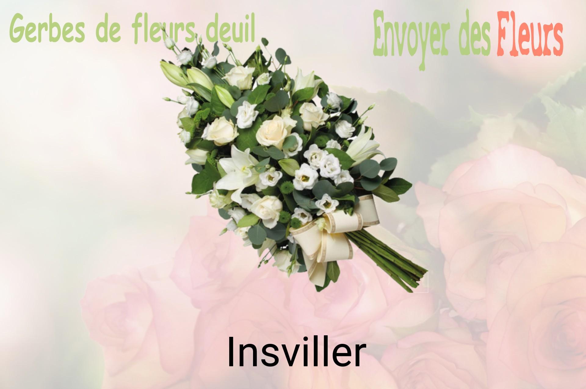 Gerbe de fleurs de deuil livrée à Insviller